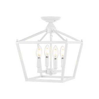 Plains Mini Lantern Iron Modern Farmhouse Led Flush Mount