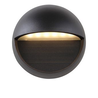Orbe 6.25" Outdoor Metal/glass Integrated Led Wall Sconce