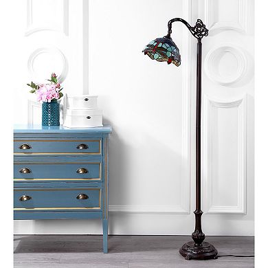 Dragonfly Tiffany Style Arched Led Floor Lamp