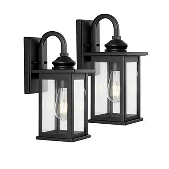 Cary Iron/glass Traditional Modern Led Outdoor Lantern (set Of 2)