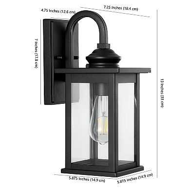 Cary Iron/glass Traditional Modern Led Outdoor Lantern (set Of 2)