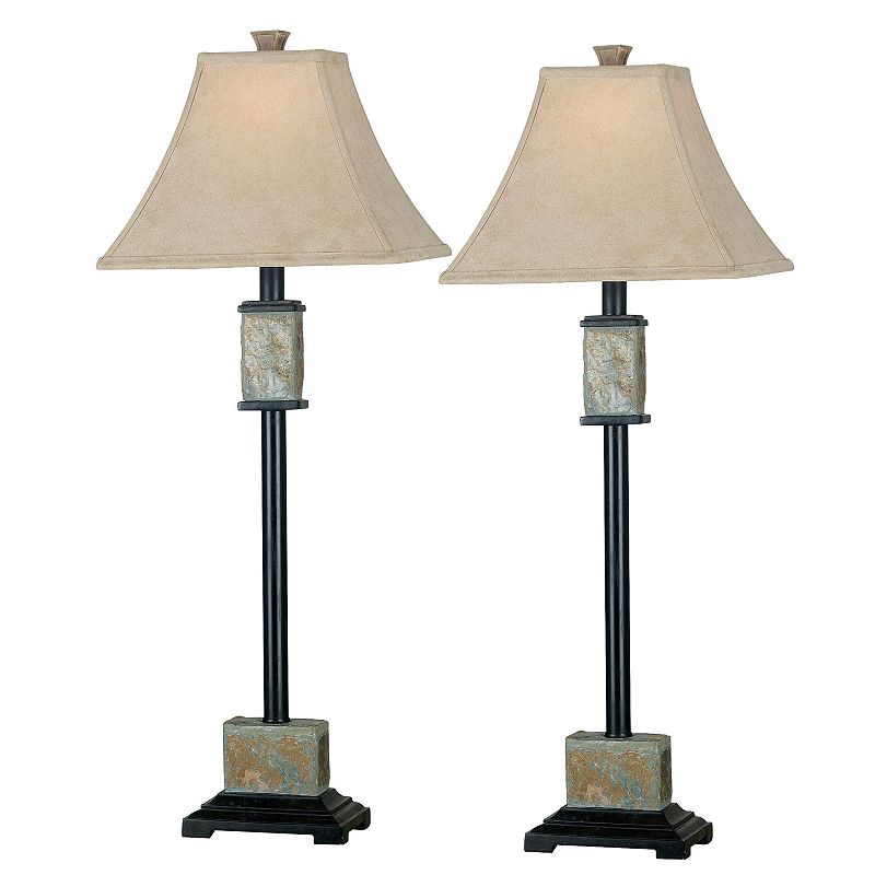 2-pk. Bennington Buffet Lamps, Brown, Furniture