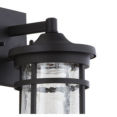 Campo Outdoor Wall Lantern Crackled Glassmetal Integrated Led Wall Sconce