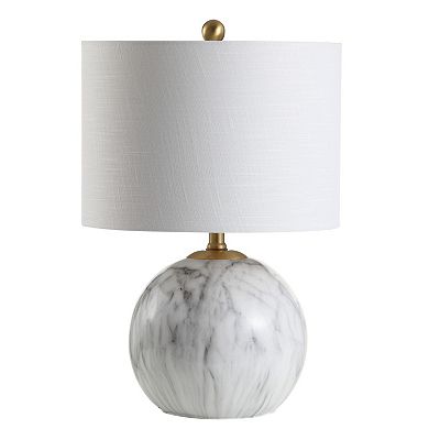 Luna Faux Marble Resin Led Table Lamp