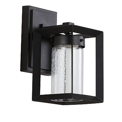 Nate Outdoor Modern Cube Bubble Glassmetal Integrated Led Wall Sconce