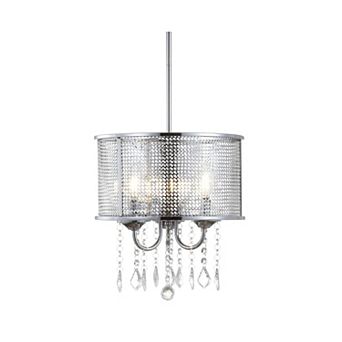Avah Metal/crystal Adjustable Led Drop Chandelier
