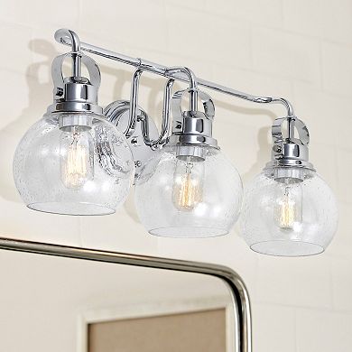 Shirley Metal Bubbled Glass Vanity Light