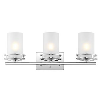 Fairfax Metal/frosted Glass Contemporary Glam Led Vanity Light