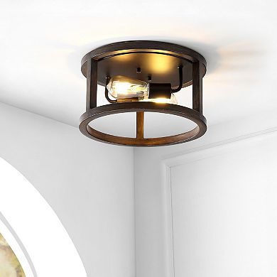 Atelier Iron Rustic Industrial Led Flush Mount