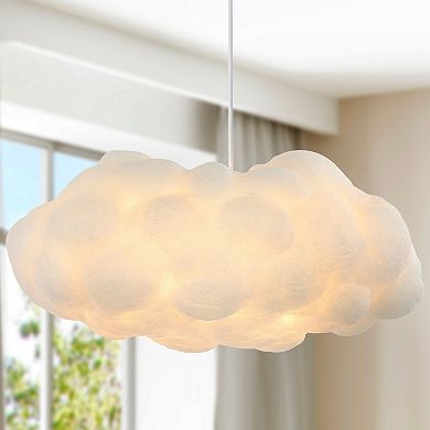 Zephyr Modern Contemporary Silk Led Cloud Pendant