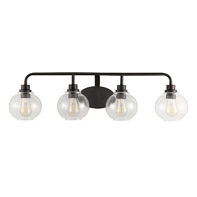 Sandrine Iron/seeded Glass Cottage Rustic Led Vanity Light
