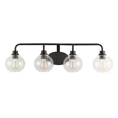 Sandrine Iron/seeded Glass Cottage Rustic Led Vanity Light