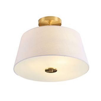 Isabella Modern Midcentury Iron Led Semi Flush Mount