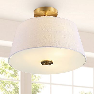 Isabella Modern Midcentury Iron Led Semi Flush Mount