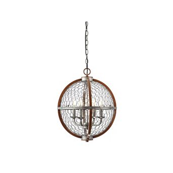 Gaines Adjustable Iron Rustic Industrial Led Pendant