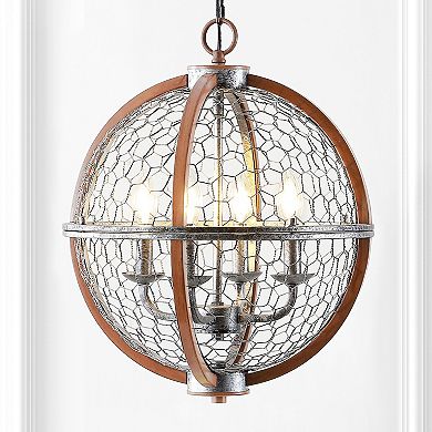Gaines Adjustable Iron Rustic Industrial Led Pendant
