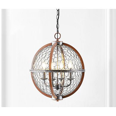 Gaines Adjustable Iron Rustic Industrial Led Pendant