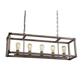 Magnolia Adjustable Iron Rustic Farmhouse Led Pendant