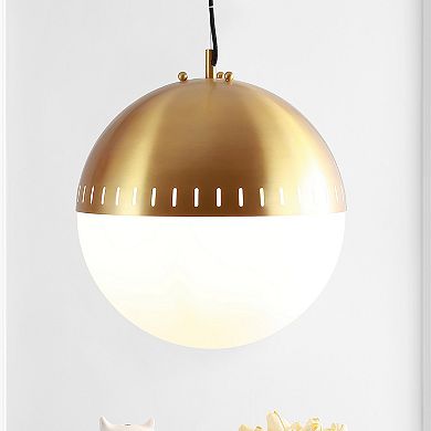 Remy Adjustable Iron/glass Art Deco Mid Century Globe Led Pendant