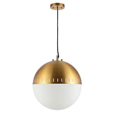 Remy Adjustable Iron/glass Art Deco Mid Century Globe Led Pendant