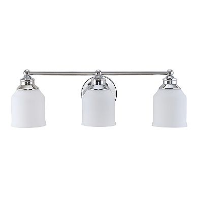 Lydia Iron/frosted Glass Farmhouse Cottage Led Vanity Light