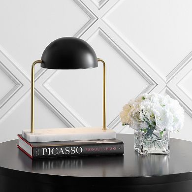 Porter Art Deco Dome Lamp With Marble Base