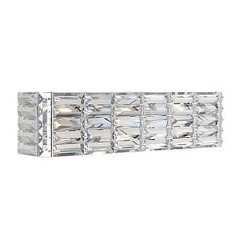 Evelyn Crystal Rectangle Ironcrystal Glam Modern Led Vanity Light