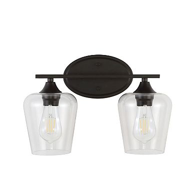 Jayne Iron/glass Cottage Rustic Led Vanity Light