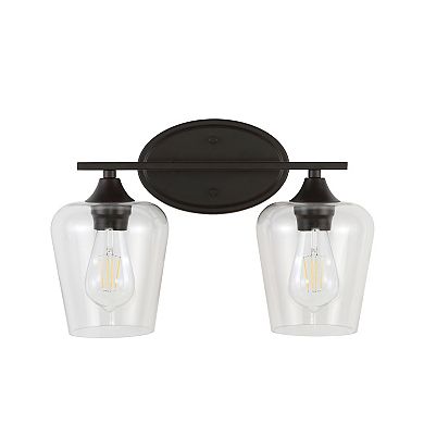 Jayne Iron/glass Cottage Rustic Led Vanity Light