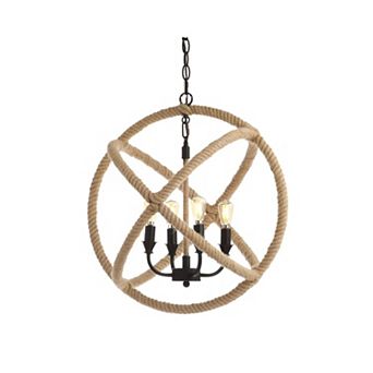 Soka Adjustable Globe Metalrope Led Pendant