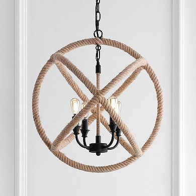Soka Adjustable Globe Metalrope Led Pendant