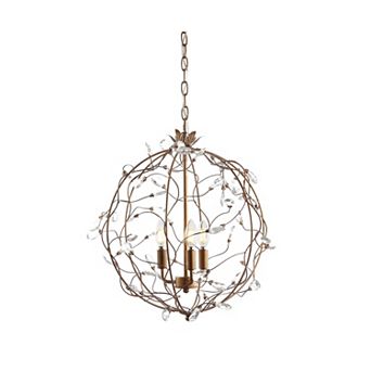 Isabelle Adjustable Metal/glass Led Pendant