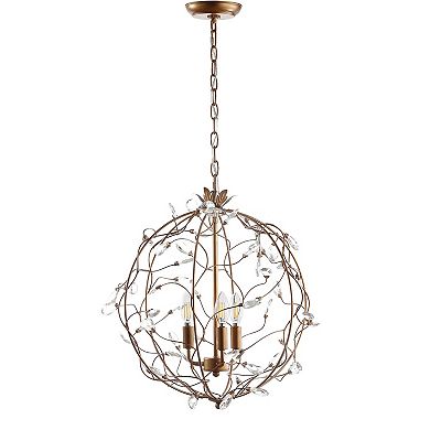Isabelle Adjustable Metal/glass Led Pendant