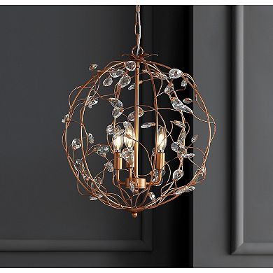 Isabelle Adjustable Metal/glass Led Pendant