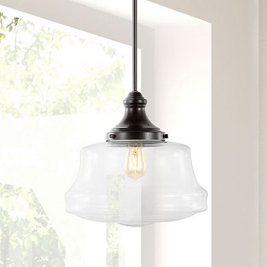 Schoolhouse Bohemian Farmhouse Iron/glass Led Pendant