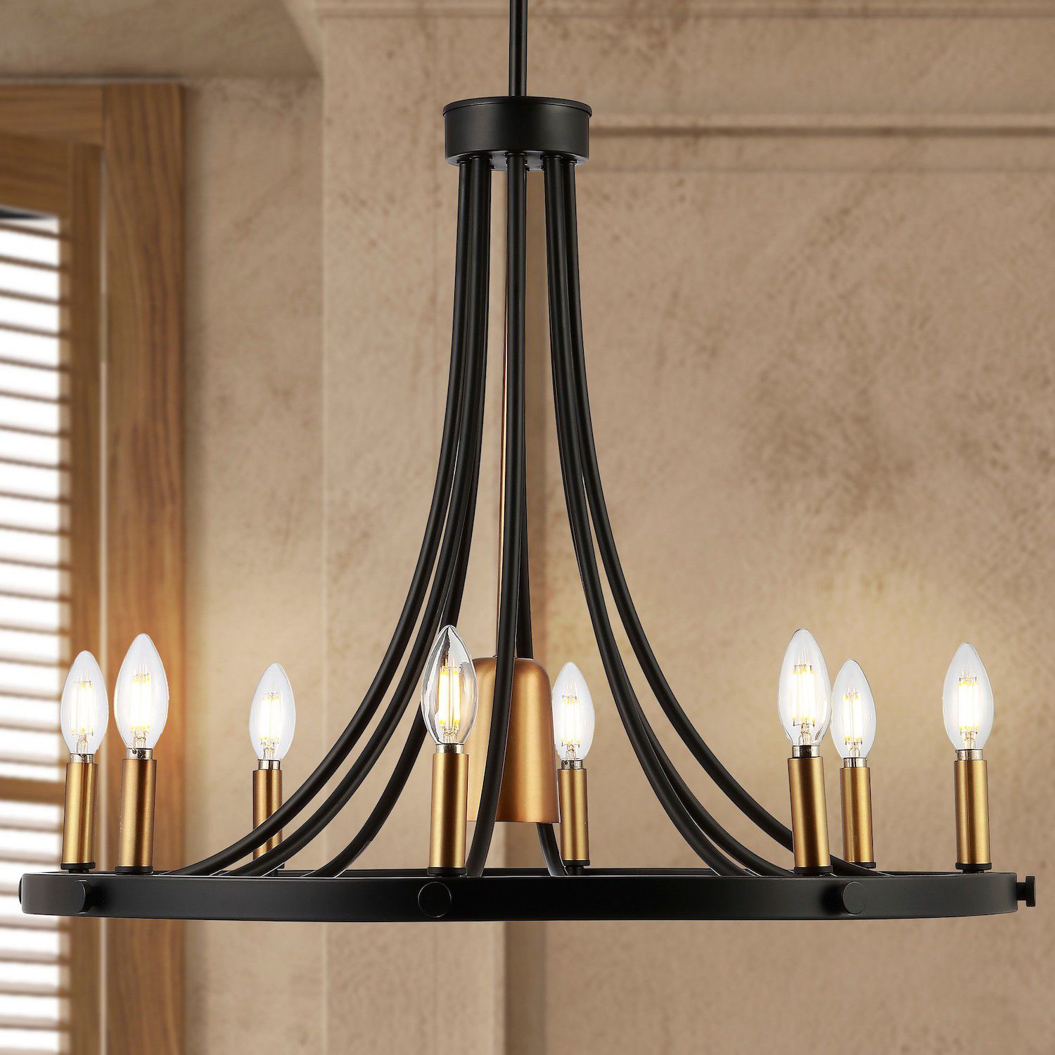 Urbanna Adjustable Iron Transitional Modern Led Chandelier