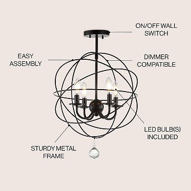 Alma Metal Led Flush Mount
