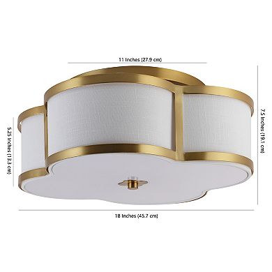Quatrefoil Scalloped Shade Metal Classic Glam Led Flush Mount