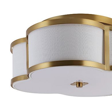 Quatrefoil Scalloped Shade Metal Classic Glam Led Flush Mount