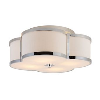 Quatrefoil Scalloped Shade Metal Classic Glam Led Flush Mount