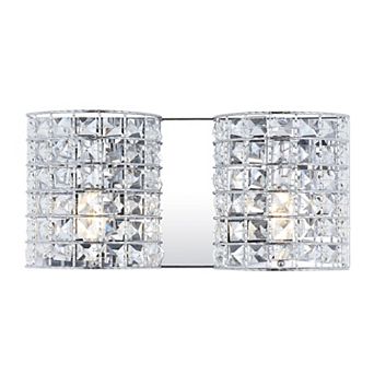 Clara Deco Metal/crystal Classic Glam Led Vanity Light