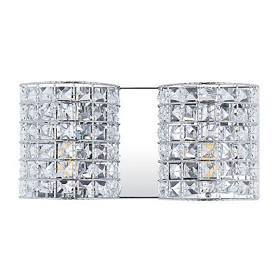 Clara Deco Metal/crystal Classic Glam Led Vanity Light
