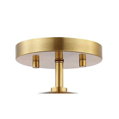 Marcel Bistro Bohemian Farmhouse Ironfrosted Glass Led Semi Flush Mount