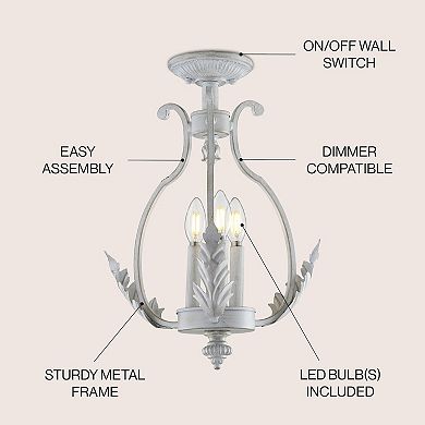Austen Metal Led Semi Flush Mount