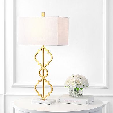 Selina Iron Ogee Trellis Modern Led Table Lamp