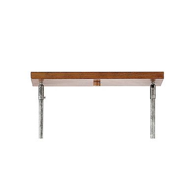 Gaines Linear Adjustable Iron Rustic Industrial Led Pendant