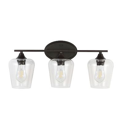 Jayne Iron/glass Cottage Rustic Led Vanity Light