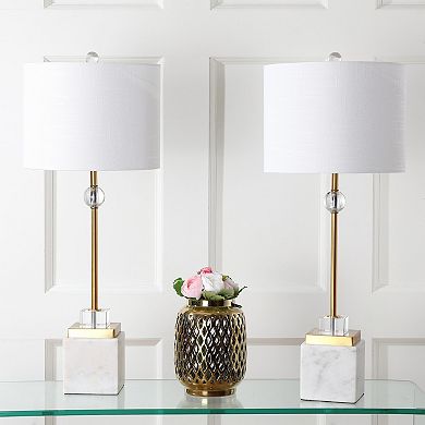 Dawson Marblecrystal Led Table Lamp (set Of 2)