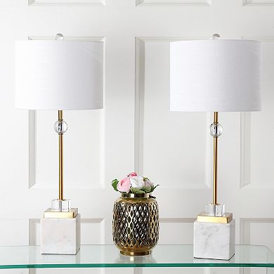 Dawson Marblecrystal Led Table Lamp (set Of 2)