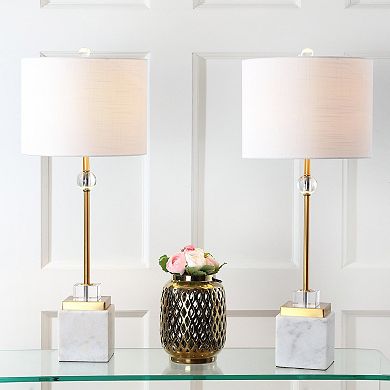 Dawson Marblecrystal Led Table Lamp (set Of 2)